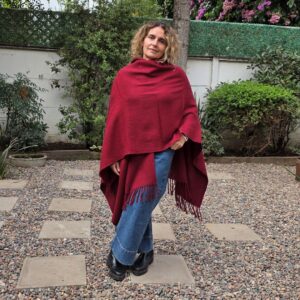 Ruana Alpaca Burdeo